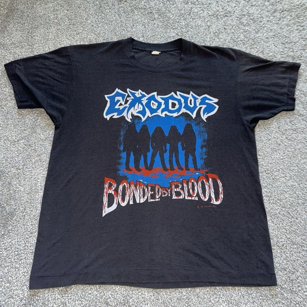 Винтажная футболка 80-х 1986 года Exodus Bonded By Blood Оригинальная футболка с тура Унисекс