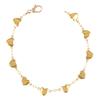 [R3133] - Gold Plated Bracelet 'Love' - 19 Cm 7x7 Mm