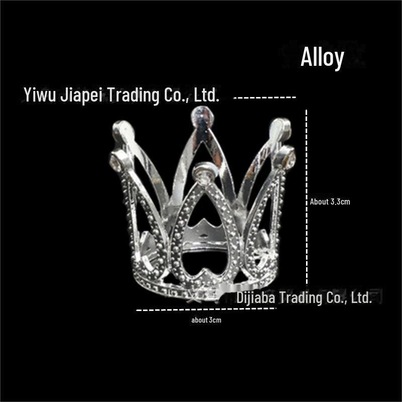 «Украшение для торта «Мини-бриллиантовая корона принцессы» – Аксессуары для выпечки на день рождения феи»