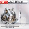 Enchanting Snow-themed Christmas House Tabletop Decor with Bracket. Ideal for Home and Office Holidays.