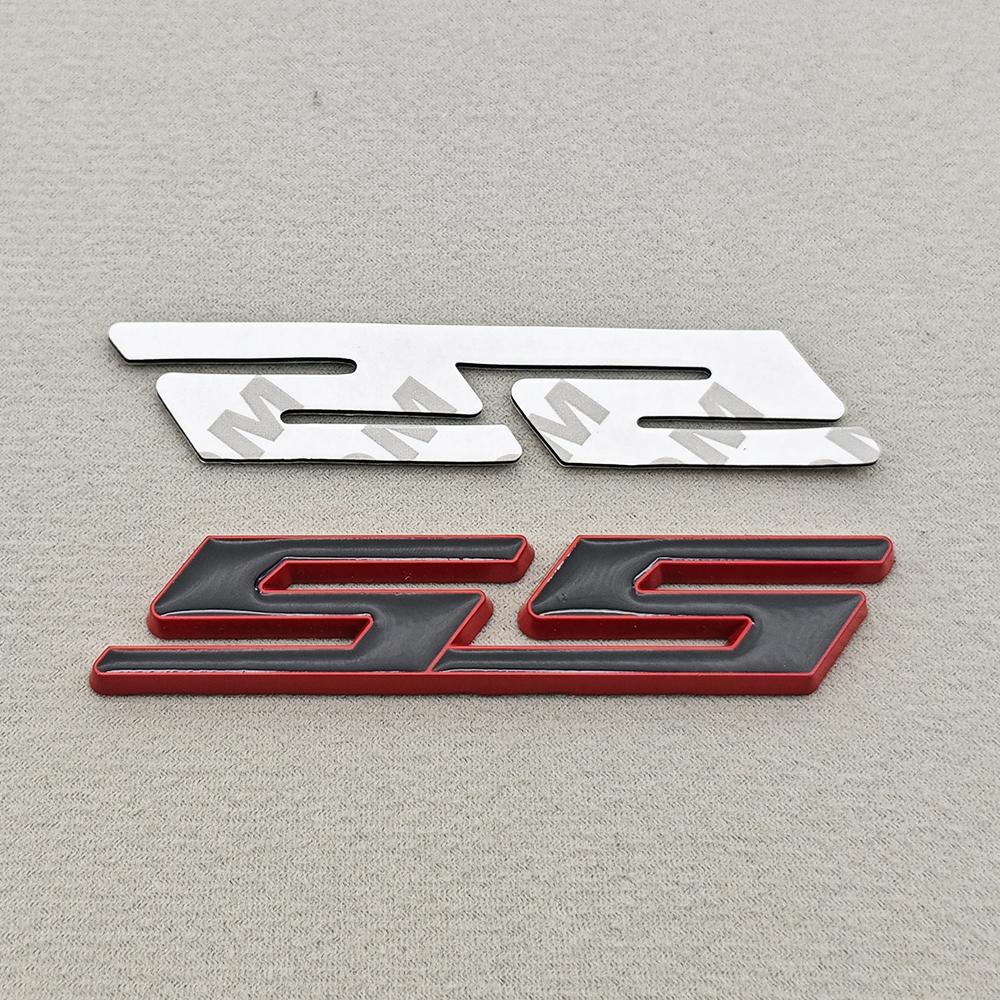 AABKB1 New Car Styling Badge 3D Metal SS Logo Front Grill Emblem Fender Trunk Sticker Decal Accessories For Chevrolet Camaro Silverado