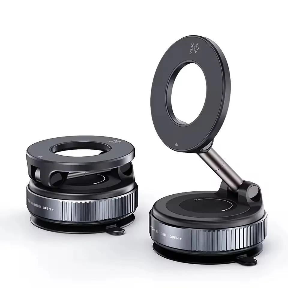K007 Strong Magnetic Car Phone Holder Foldable Design 360° Adjustable Vacuum Mount For Car/Desk/Bathroom/Universal Use