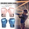1 Pair Kids Boxing Gloves Children Punching Training Sparring Comfortable Adjustable Fighting Mitts Hand Protector Black