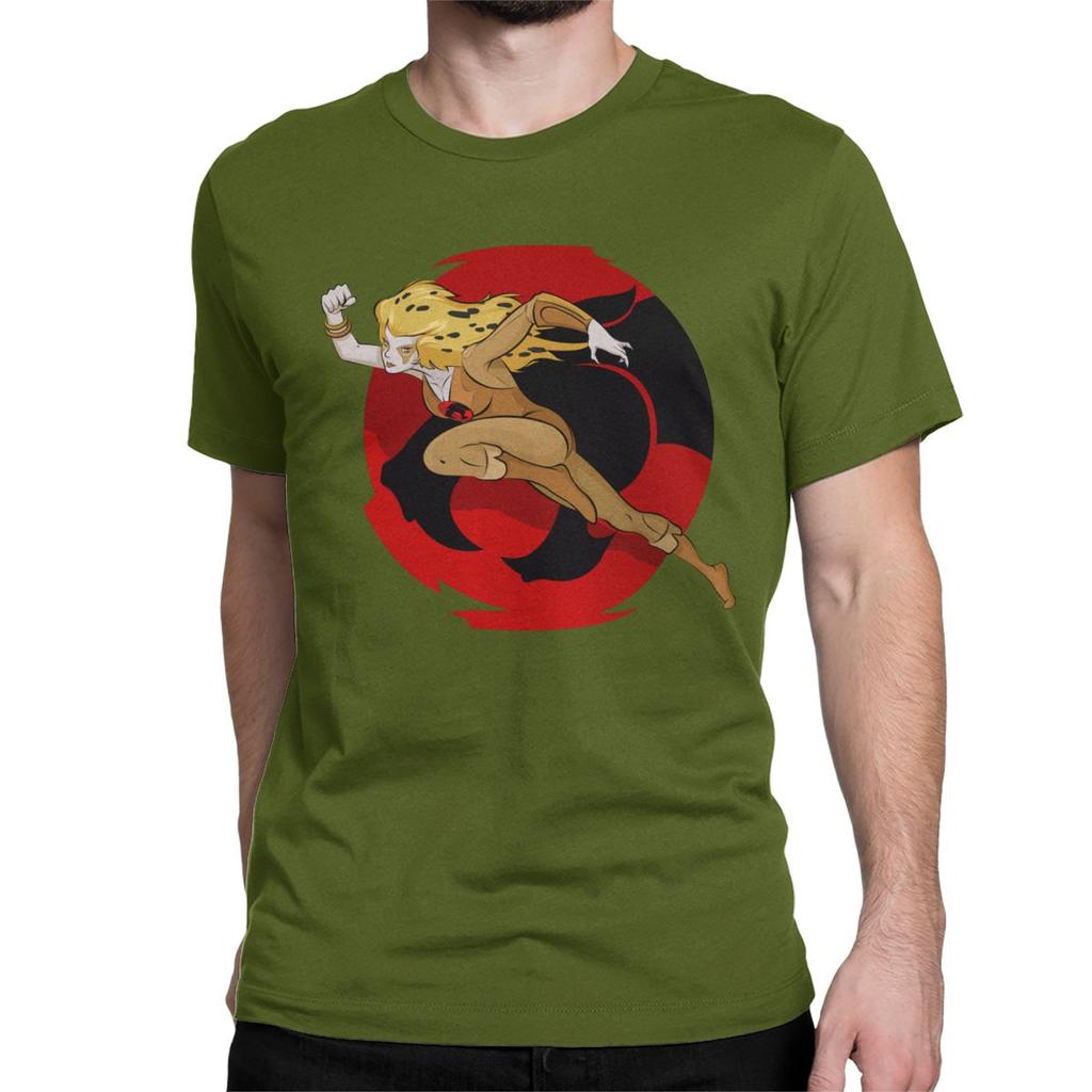 Мужская футболка Cheetara Thundercats 80-х Ретро Мультяшная Одежда Новинка Футболка с Коротким Рукавом Круглый Вырез Новое Поступление Футболка