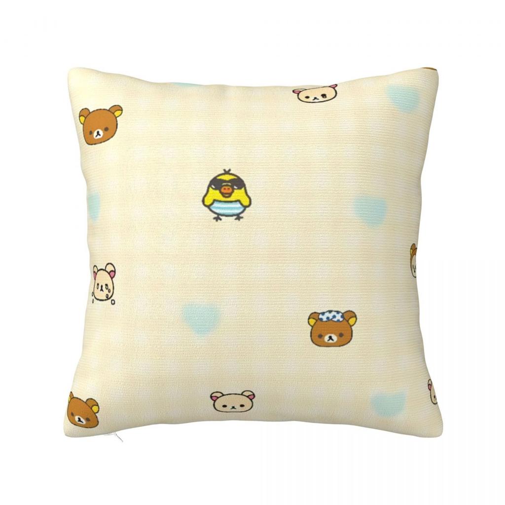 Rilakkumas Cartoon (10) Pillow Case Cute Funny Pillow Cover Polyester Design Cushion Cover Pillowcases For Sofa Home Decorative