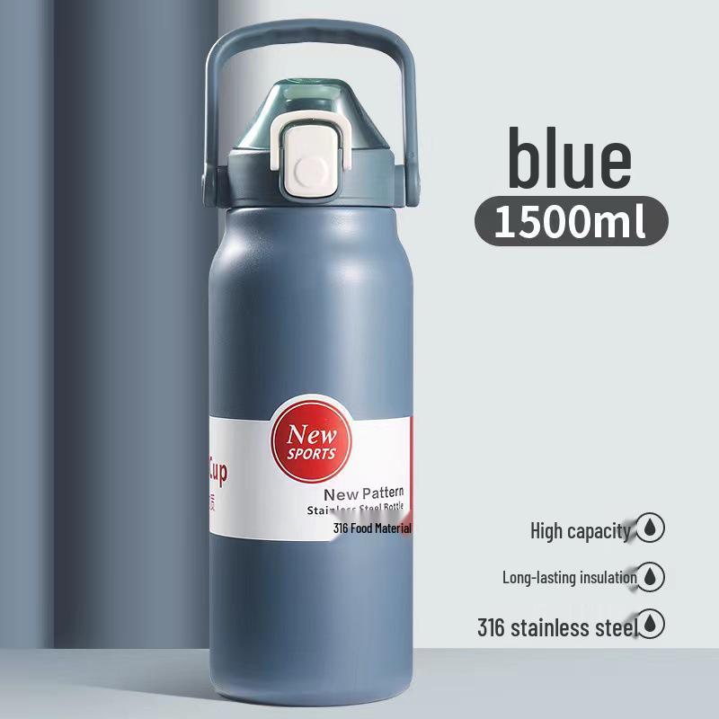 316 Food Grade Insulated Water Bottle, Large Capacity, Portable Sports Kettle for Men & Women, Outdoor Use, Custom Logo Option