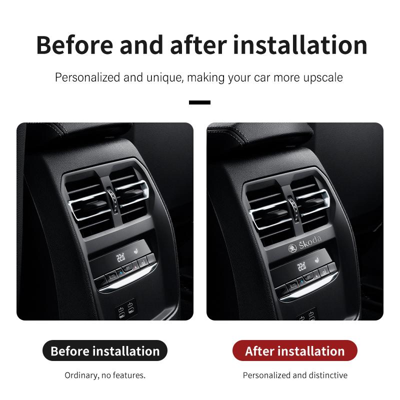 3D Metal Car Interior Dekoration Stickers Badges Auto Styling For Skoda Fabia Kodiaq Kamiq Superb Yeti Octavia Enyaq Rapid FD9