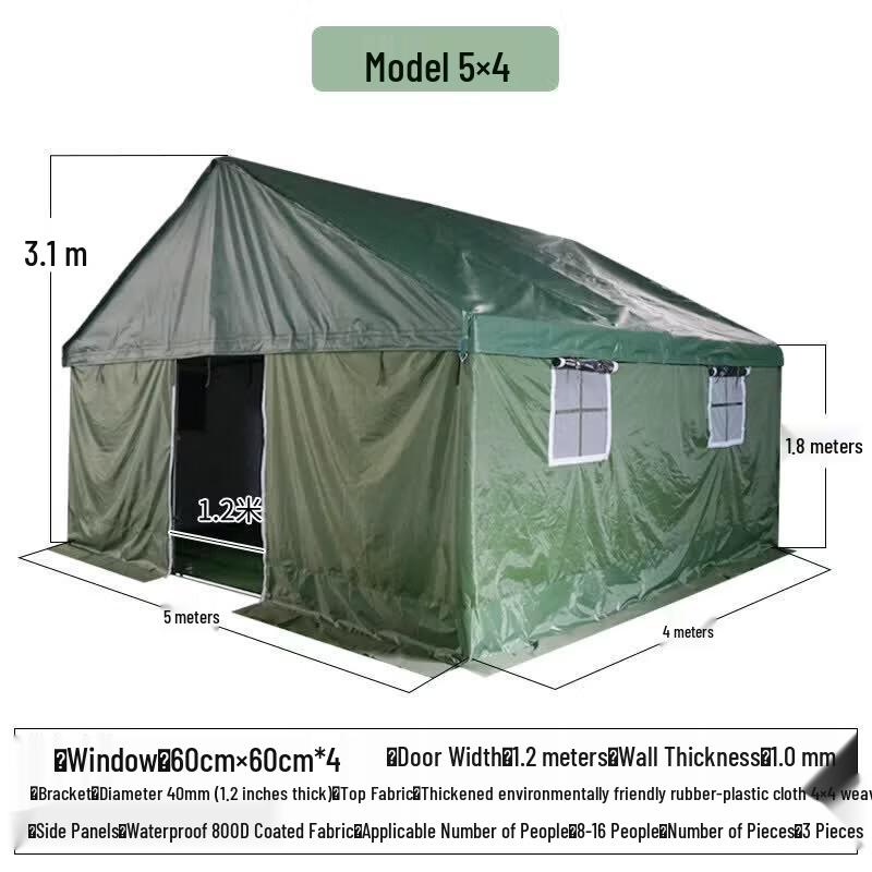 JINGGENG Heavy-Duty Waterproof Steel Frame Tent