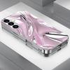 Фиолетовый чехол для телефона из гальванизированного стекла с узором «водная рябь», подходит для Samsung S26/S25/S24/S23/S22/S21/S20 и других моделей.