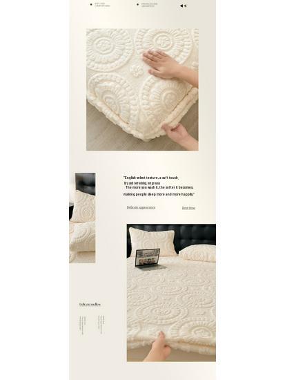 G5Z2025 Зимнее теплое плюшевое нескользящее тафтовое натяжное постельное белье - Односпальный/Двуспальный размер