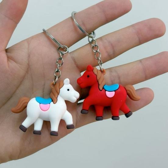 1/2 шт. Брелок Зодиак Лошадь Дизайн Компактный Мини Размер Ручная Работа Брелок Сумки Рюкзаки Кошельки Аксессуары для Автомобилей