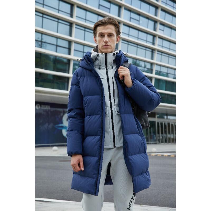 Мужская длинная пуховая куртка с капюшоном HOTSUIT
