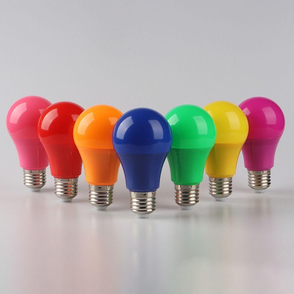 SMD 2835 Lamparas Flashlight E27 B22 Base LED Bulb Colorful Light A60 Lamp