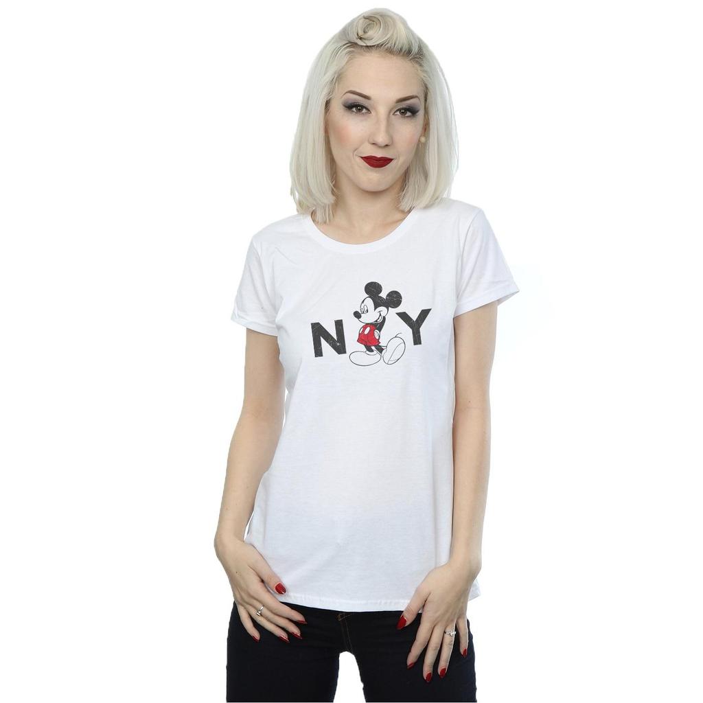 Disney Womens/Ladies Mickey Mouse NY Cotton T-Shirt