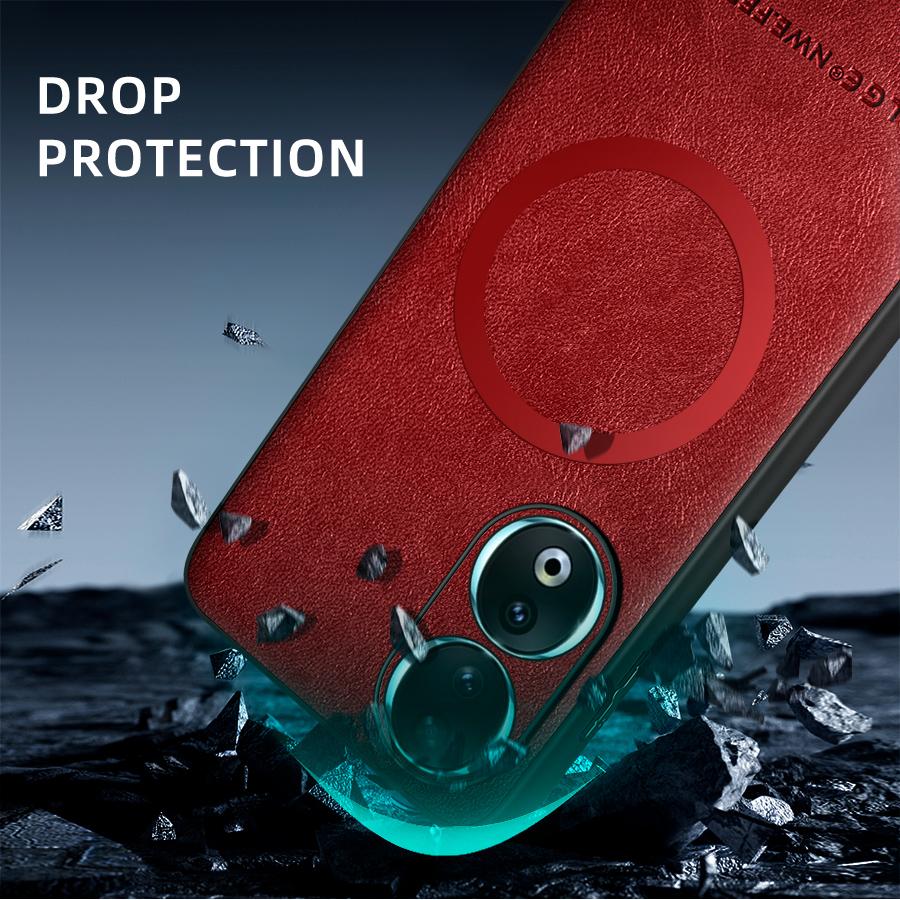 Для Honor 90 90 Pro 90 Lite Чехол из ПУ кожи с магнитным кольцом, мягкими краями, защитой от падений и отпечатков пальцев