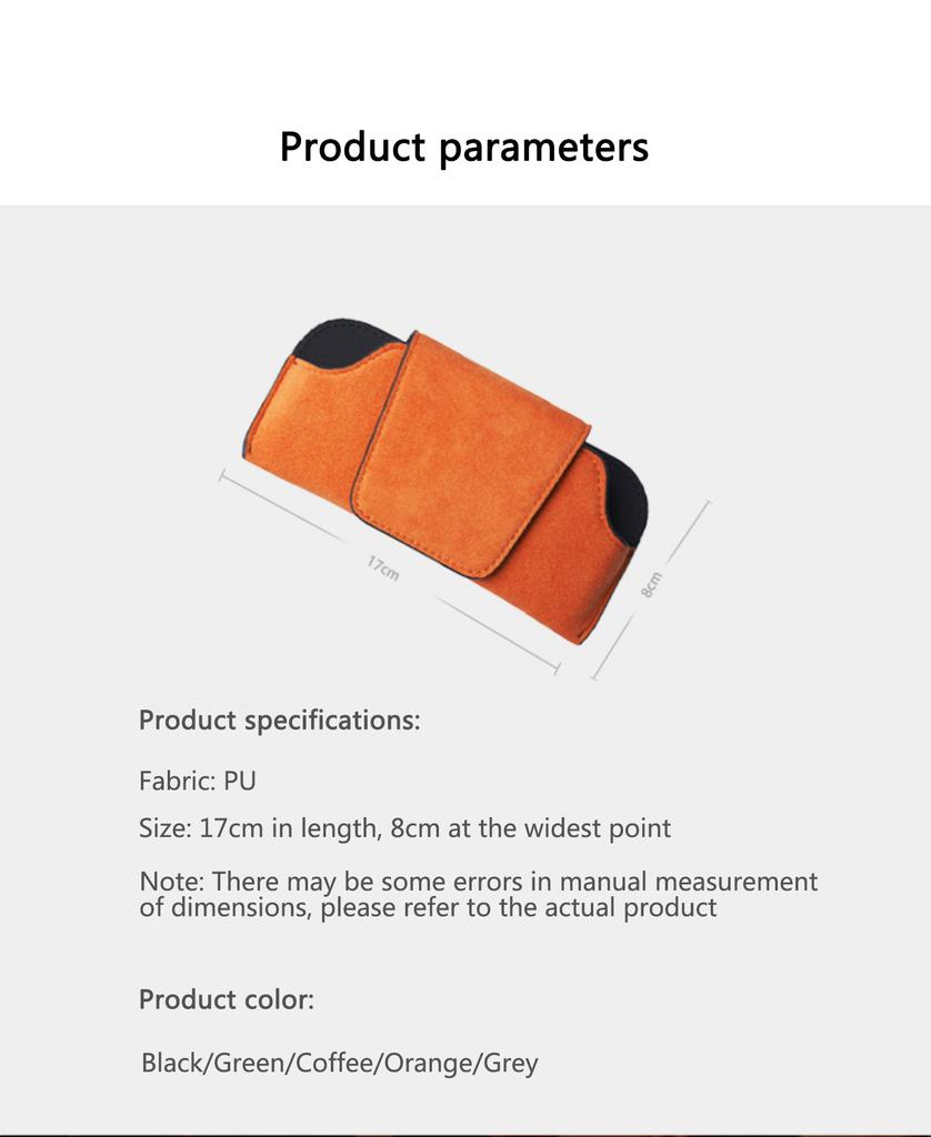 Car Suede Leather Glasses Box Sun Visor Glasses Case Storage Car Accessories For Dacia Logan Sandero Duster Lodgy Spring Jogger