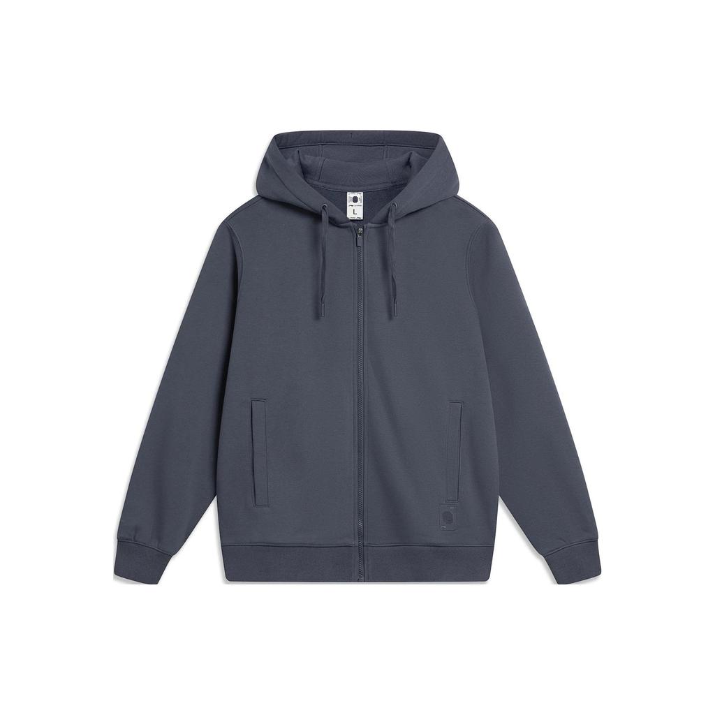 Li Ning China Color Series Solid Color Loose Fit Hoodie Unisex Hoodies Cold-Sand-Black AWDT967-2