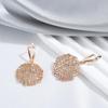 Круглые серьги-подвески с полым листом и текстурой циркона, роскошные преувеличенные ювелирные изделия