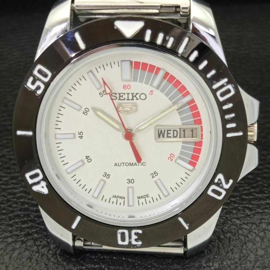 ВОССТАНОВЛЕННЫЕ SEIKO 5 АВТОМАТИЧЕСКИЕ ЯПОНИЯ 6309A НАРУЧНЫЕ ЧАСЫ С БЕЛЫМ ЦИФЕРБЛАТОМ a426506-2