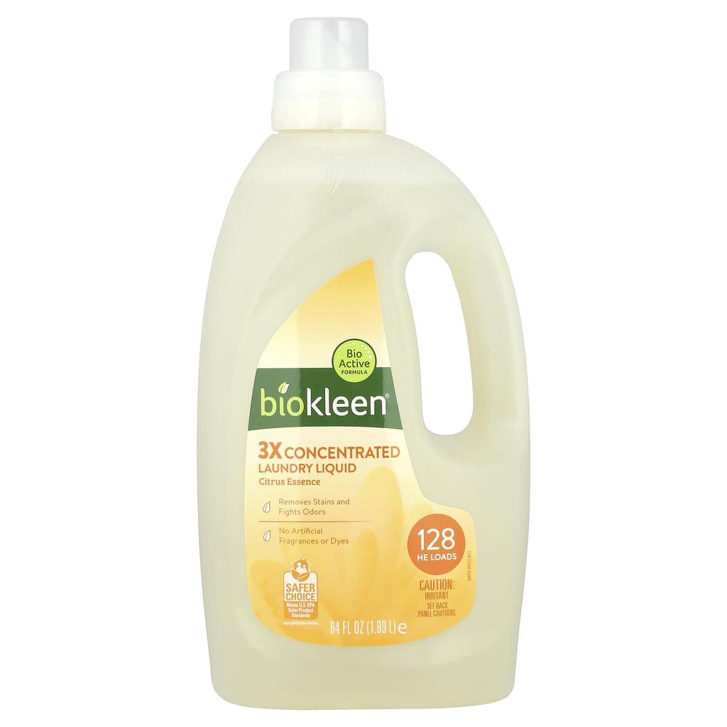Laundry Detergent Liquid, Citrus Essence, 64 Fl Oz (1.89 L)