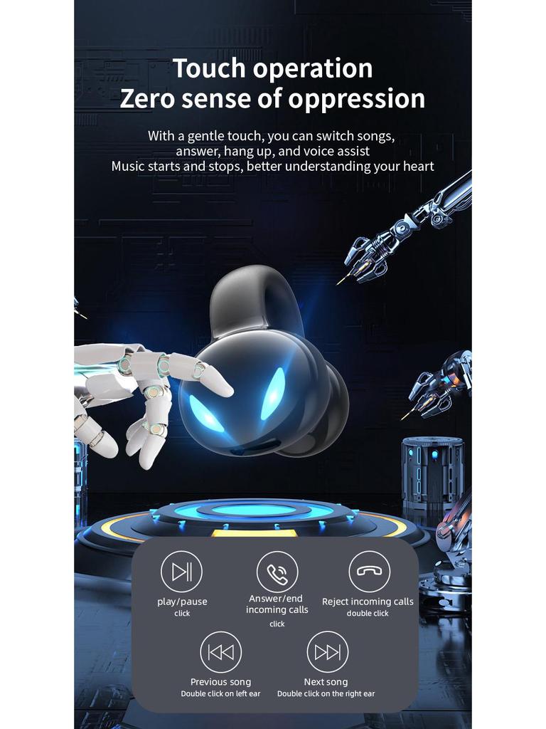 YX03 Bluetooth-зажим для ушей: Беспроводная одноушная гарнитура для бизнеса и спорта