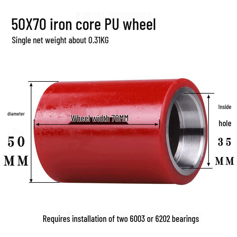 Hydraulic Pallet Truck Nylon Wheels & Iron Core PU Forklift Accessories