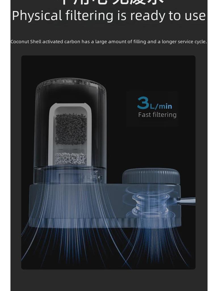 Очиститель воды для кухонного крана Фильтр для дехлорирования и защиты от брызг