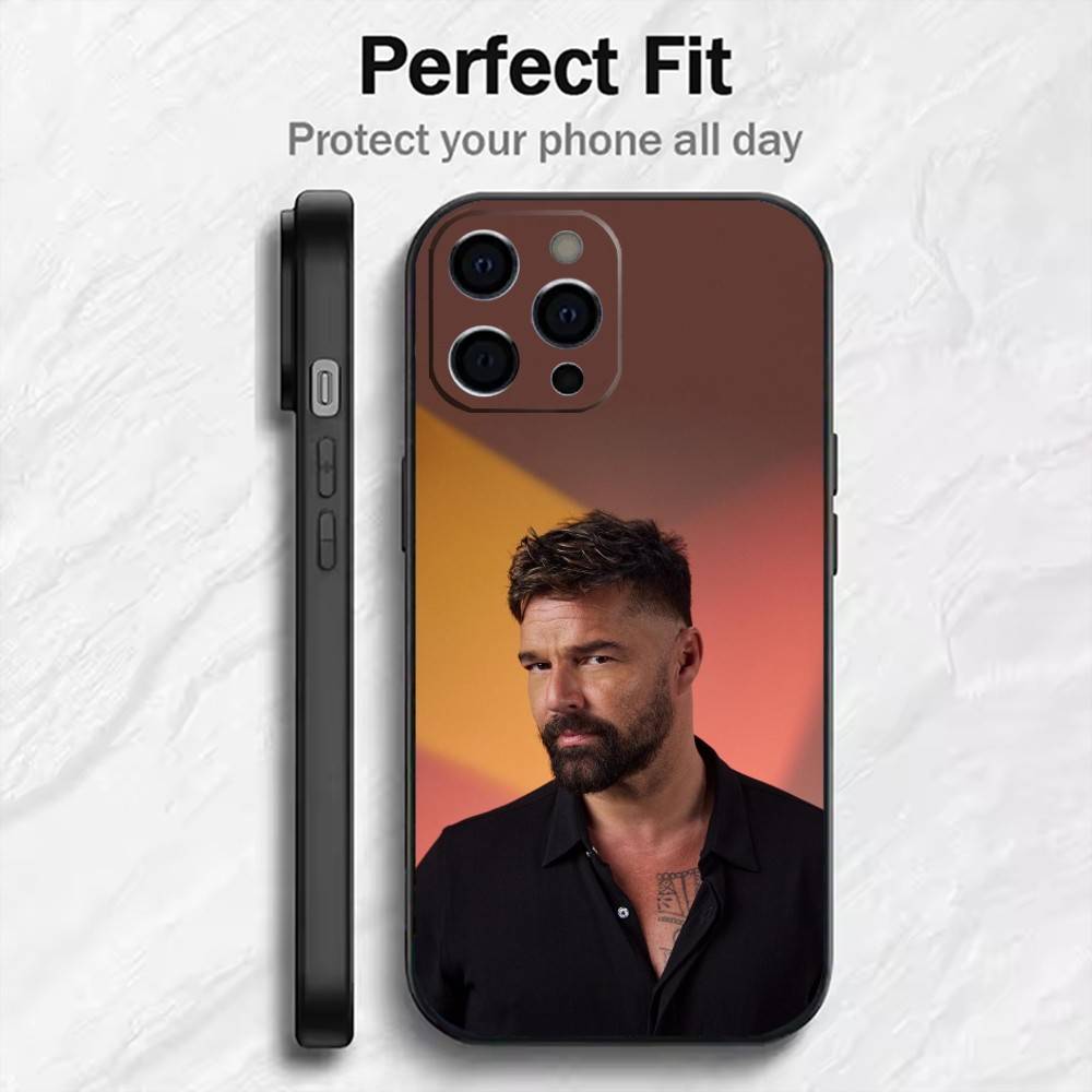 Ricky M-Martin Printed Phone Case For iPhone17,16,15,14,13,12 Plus,Max Soft Silicone Black Cover