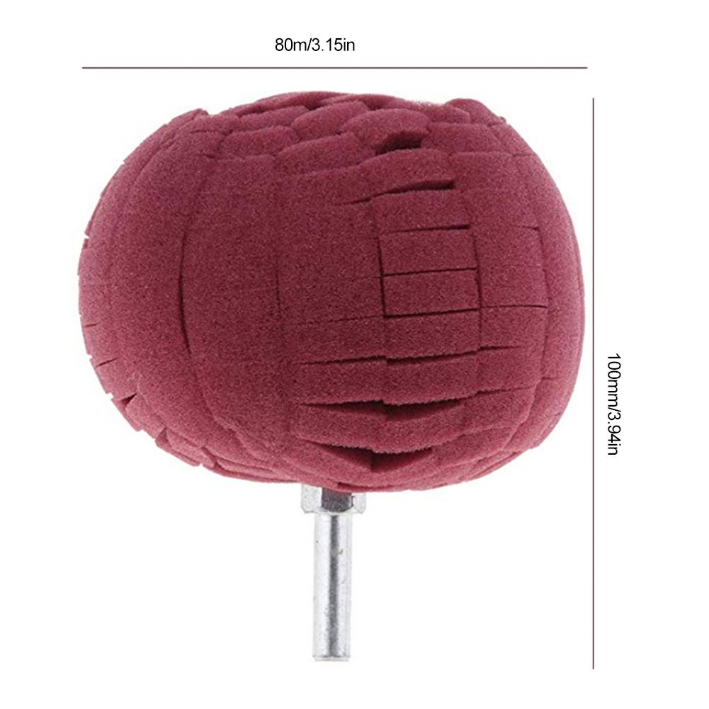 Car Polishing Pad Drill Ball Car Polisher Buffer Pad Detailed Scratch Polishing Shank Diameter 6mm for Automotive Tire Hub Care
