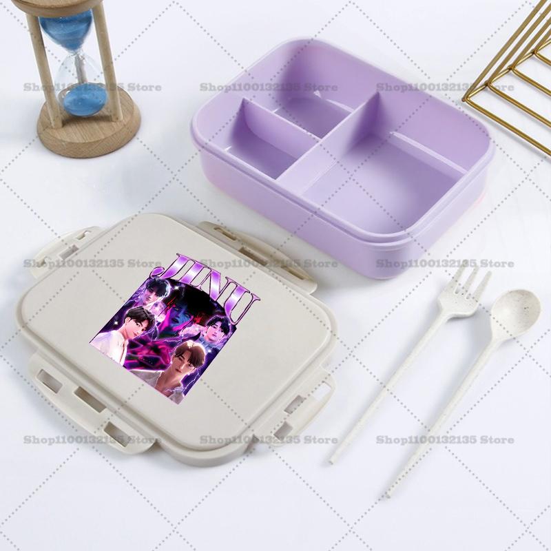 Kpop Demon Hunter Bento Lunch Box Kawaii Girl Portable Bento Boxs Student Hermetic Food Crisper Single Layer Capacity Kids Gift