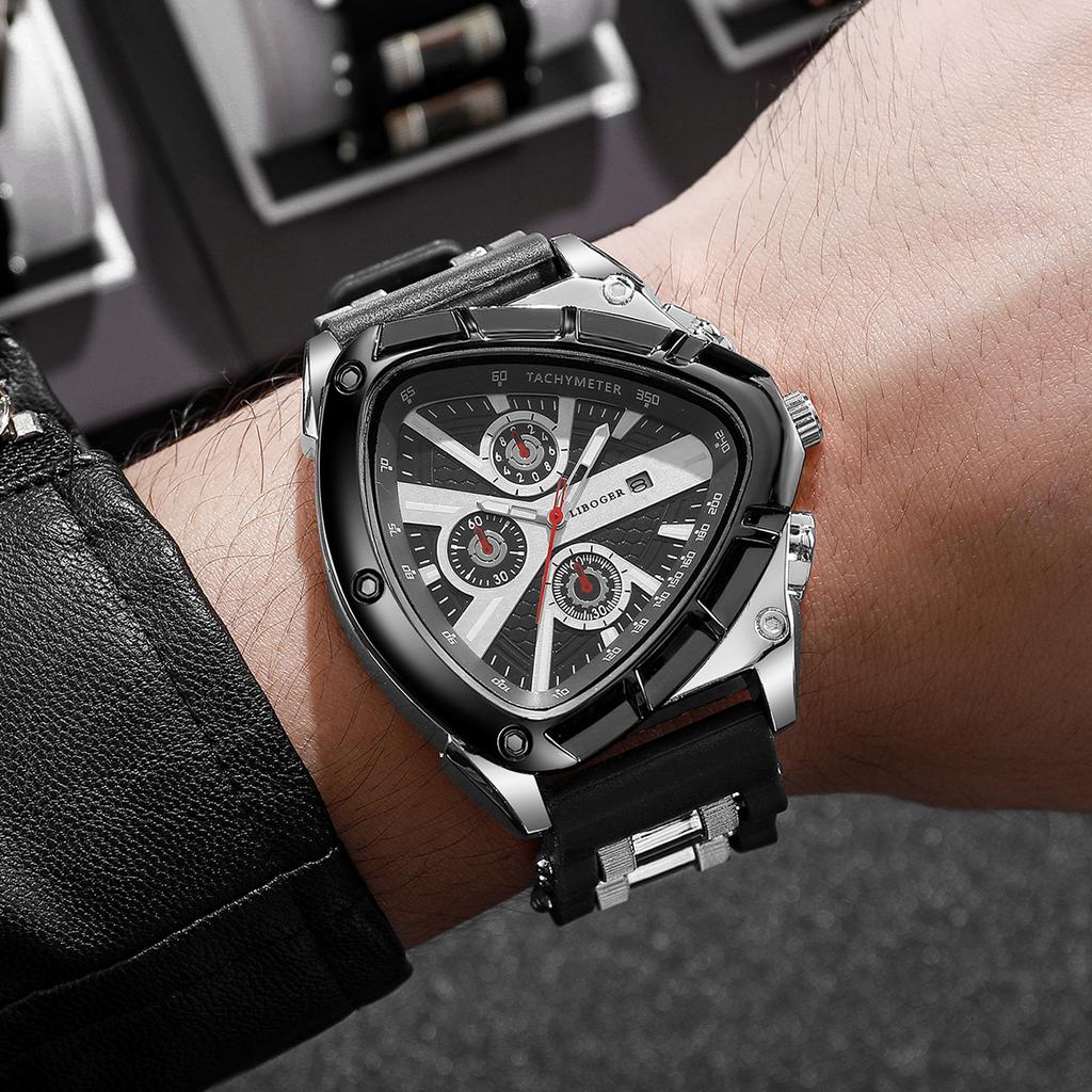 Модный силиконовый ремешок Мужские спортивные часы Повседневный арабский циферблат Мужские наручные часы с календарем Reloj Hombre(Без коробки)