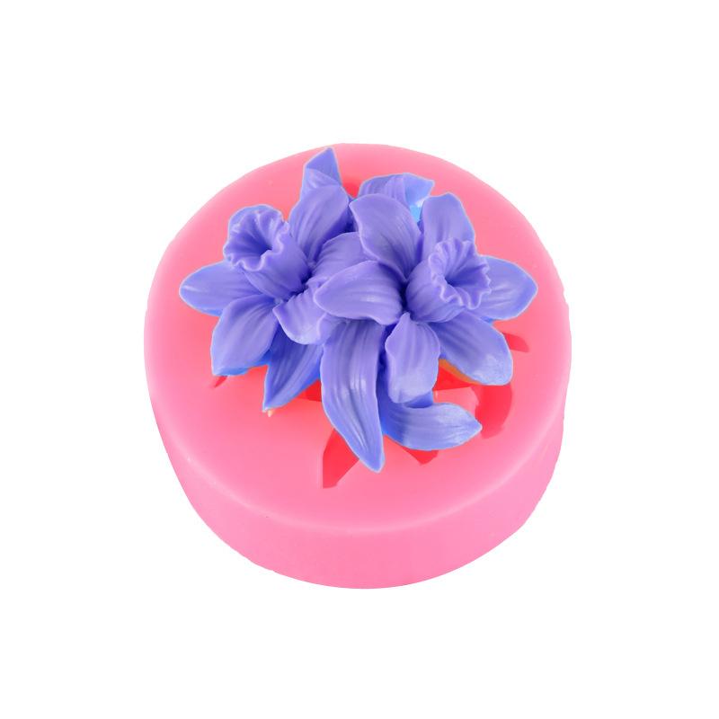 3D роза лотос орхидея маргаритка подсолнух силиконовая форма сделай сам свадебный цветок помадка для торта украшение инструмент для выпечки мыла свечи форма подарок