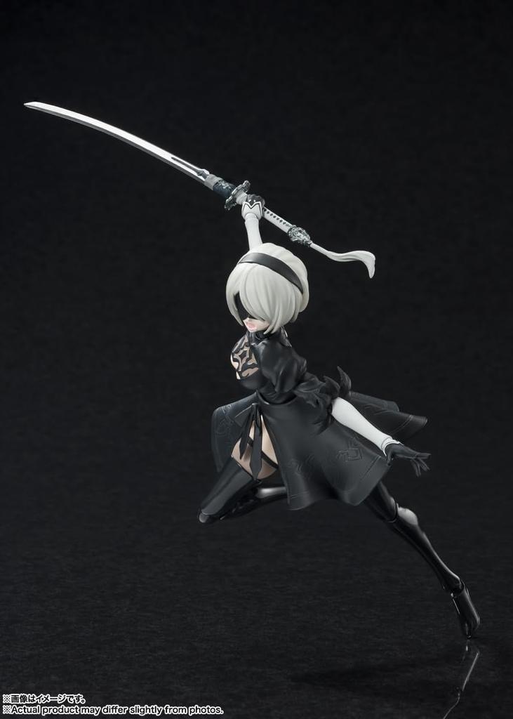 TAMASHII NATIONS 2B 150 мм окрашенная подвижная фигурка SHFiguarts "NieRAutomata Ver1.1a" (NieRAutomata Вер1.1a) приблизительно. ПВХ и АБС