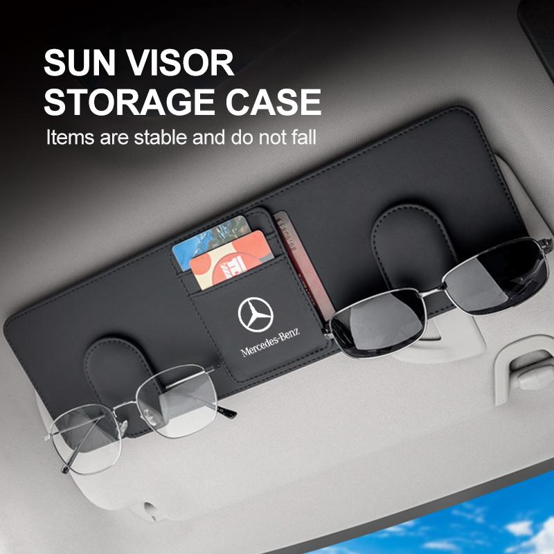 D1-Car Sunglasses Holder Sun Visor Glasses Clip Fastener Glasses Storage For Mercedes Benz W211 W124 W176 W177 C180 C200 C260 C300