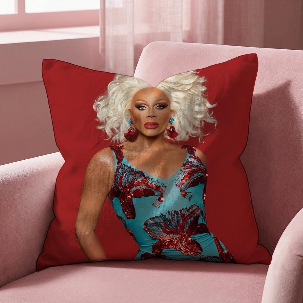 Чехол для подушки R-RuPaul - Универсальный чехол для подушки для дома и автомобиля - Двусторонний, Мягкий и Прочный для Ежедневного Использования