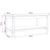 Coffee Table 110x55x45 cm Solid Pine Wood