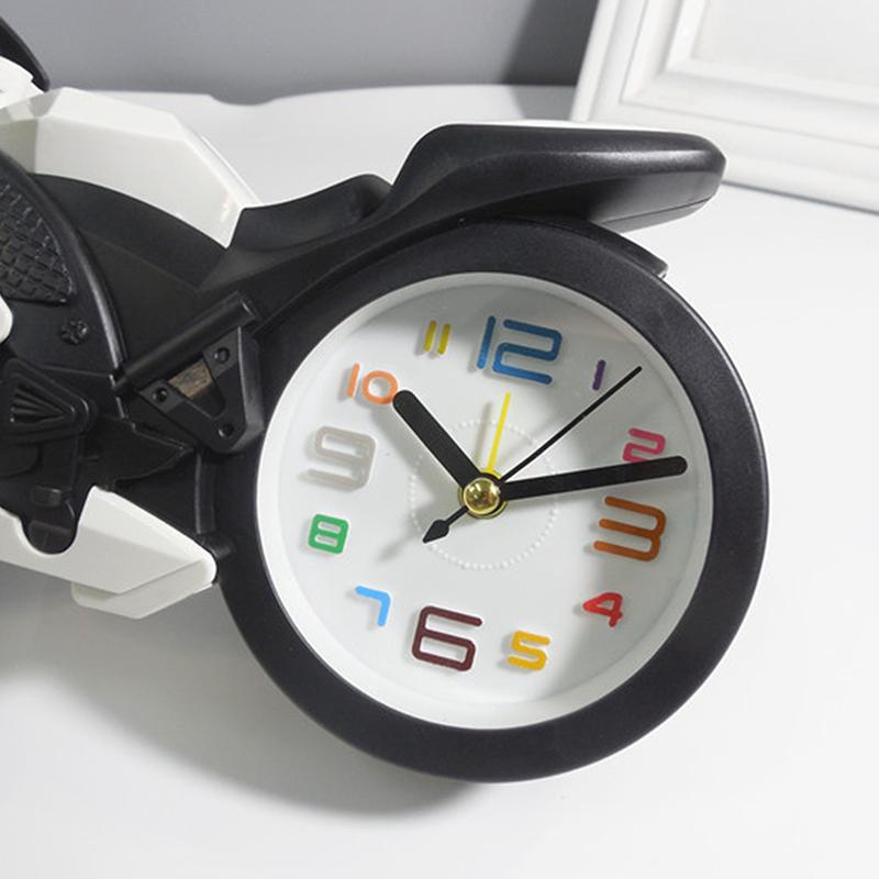 Creative Motorcycle Alarm Clock Portable Desktop Alarm Clock For Children Friends Gift Bedhead Alarm Clock Table Decor