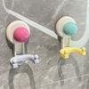 2Pcs Removable Vacuum Double Hooks Traceless Wall Hanger Shower Hooks  Behind the Door