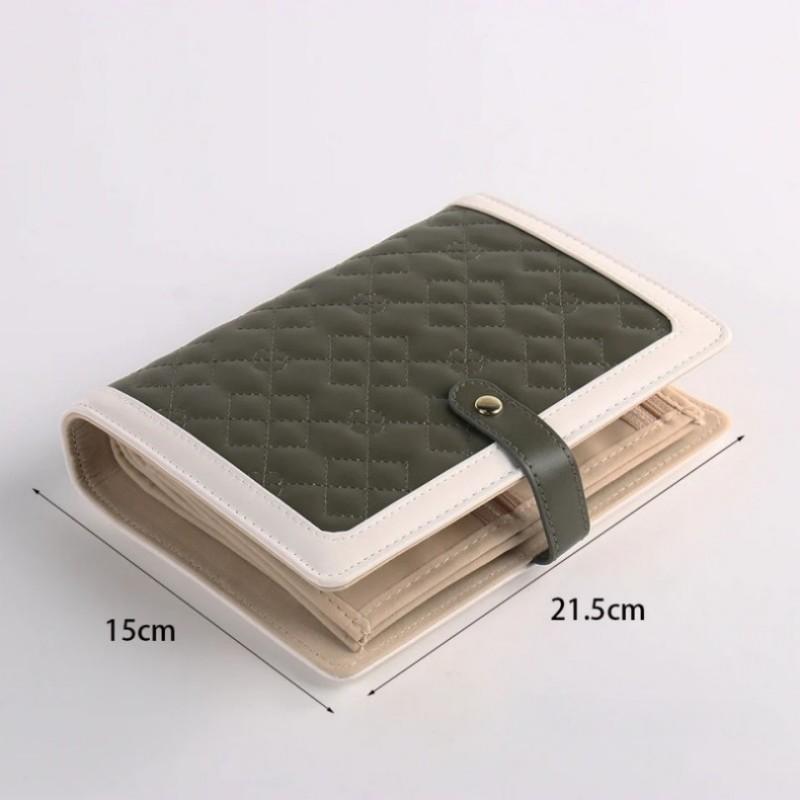 Роскошная кожаная портативная книга для хранения ювелирных изделий с отрывными листами, большая вместительная сумка для хранения сережек, ожерелий, ювелирных изделий