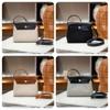 2026 New 20cm Cowhide With Canvas Leather Bag Mini Shoulder Crossbody Fabric Cross-border