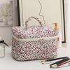 3Pcs Floral Travel Makeup Pouch Large Capacity Makeup Organizer Storage Bag with Zipper Cosmetic Organizer Case for Women Girls