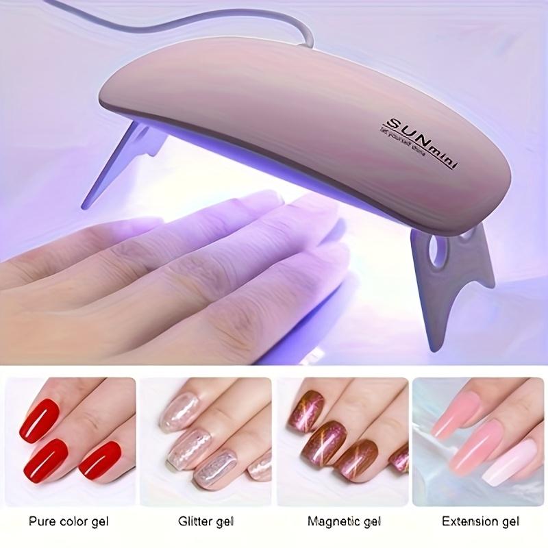 Мини-сушилка для ногтей 6 LED - УФ/светодиодная лампа для сушки гель-лака - Оборудование для нейл-арта с питанием от микро-USB для маникюра и ухода за ногтями