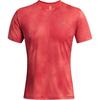 UA Vanish Elite Logo Tie-Dye Print Breathable Crew Neck Training T-Shirt Men Tops Red 1383669-814