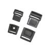 10pcs Black&White Curved Buckle Lock Plastic Paracord Bracelet Lock Safety Buckles  Outdoor Tool