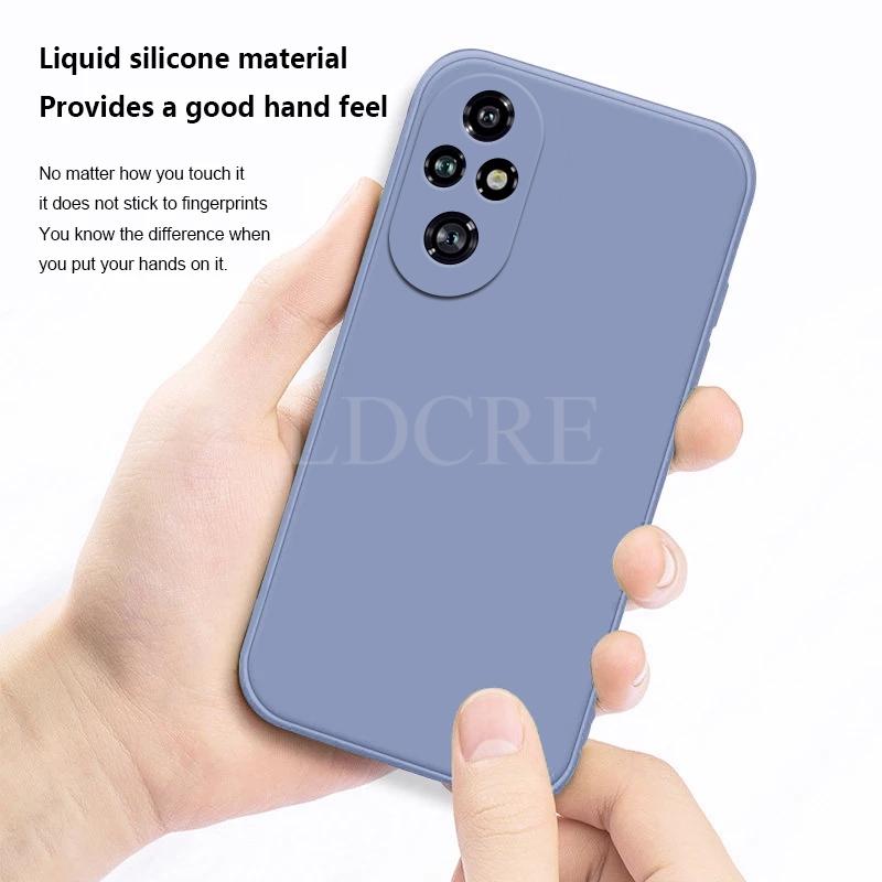 Для Honor 200 Pro Чехол Жидкий Силиконовый Чехол Honor 200 Pro Чехол TPU Резиновый Защитный Чехол Для Телефона Honor 200 Pro Чехол