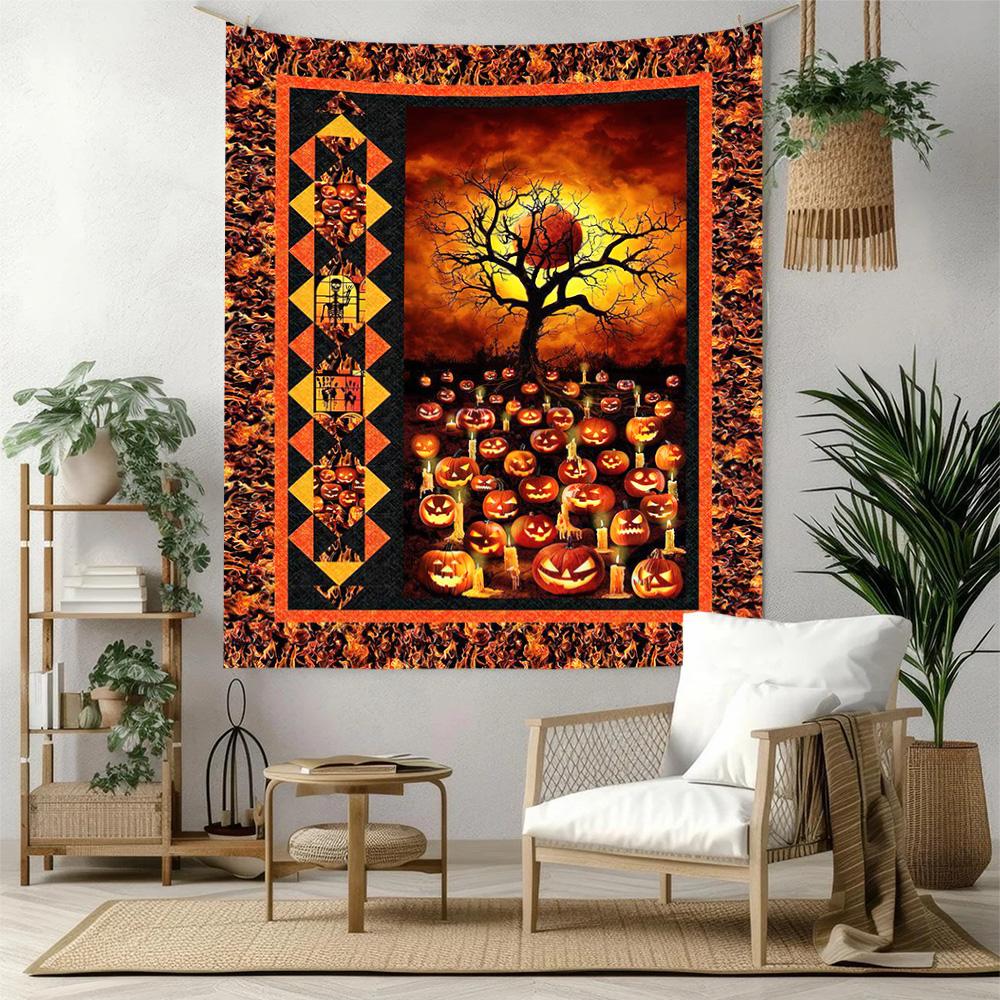 Halloween Wall Decor Tapestry Art For Pet Memorial Birthdaywedding Party Backdrop Family Gift
