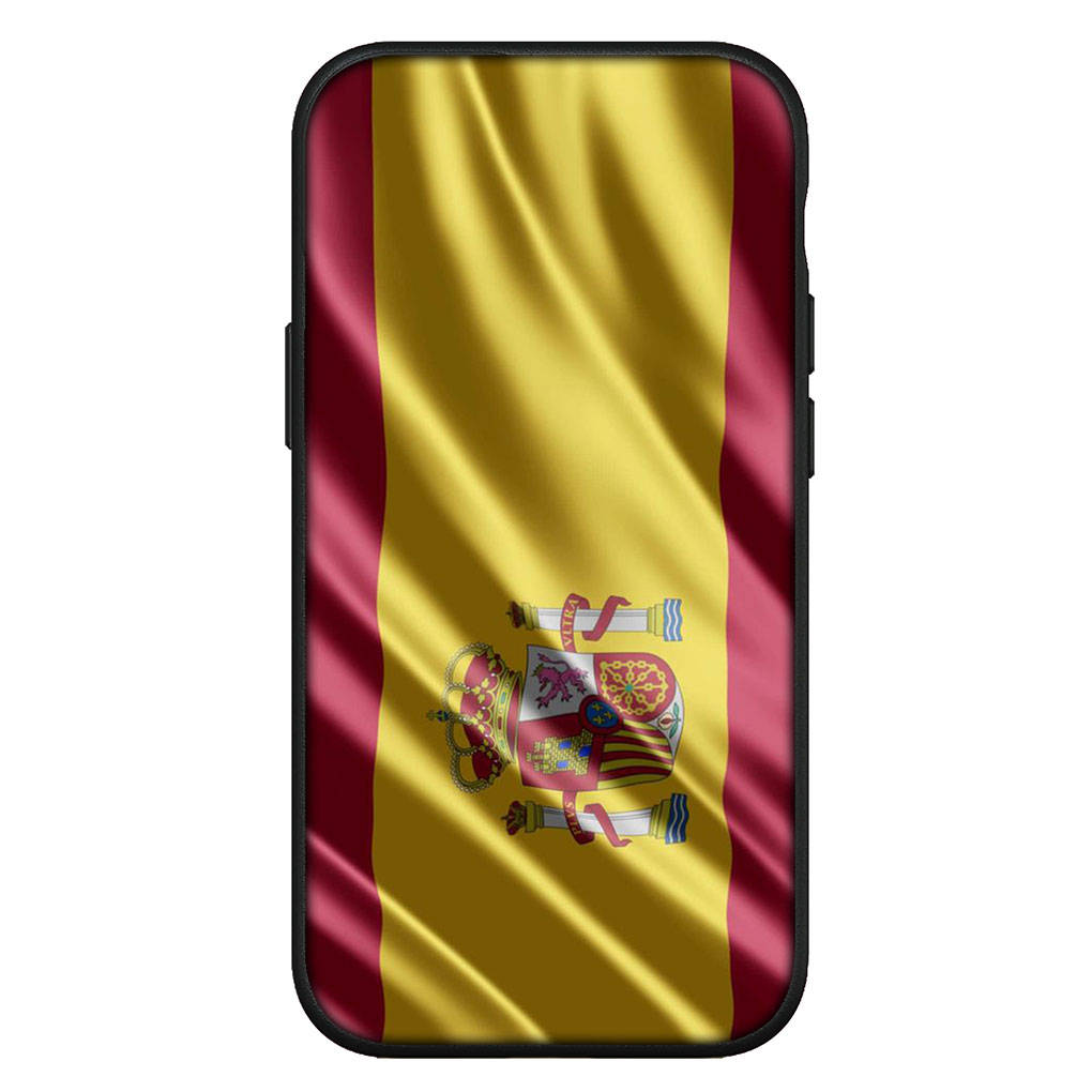 Для iPhone 16 15 X XR Samsung Galaxy S24 S23 A16 A06 A06 14C Xiaomi Redmi Note 13 12 11 Pro Max 9 14 Plus Huawei OPPO Флаг Испании желтый красный чехол для телефона