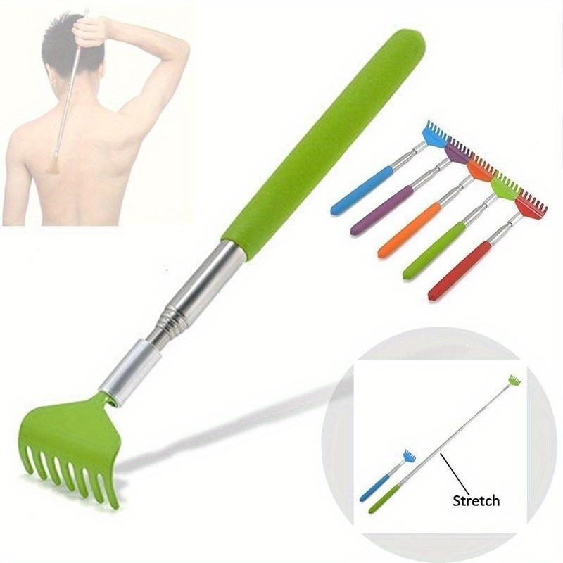 1PC Soft Grip Metal Back Scratcher Telescopic Extendable Handy Pocket Scrath(random Color)