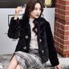 Fashion Autumn Winter New Printed Plush Coat Fur Female Sheep Shearing One Wool Jacket