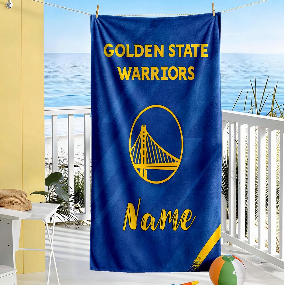 Golden State Warriors Pride Customize Text Beach Towel Soft Durable Quick-Dry